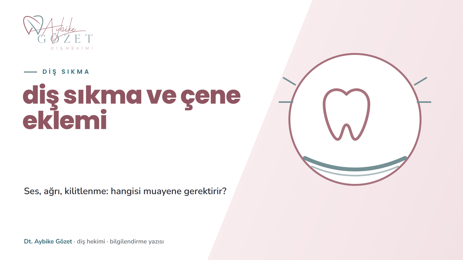 Diş sıkma ve çene eklemi: ses, ağrı ve kilitlenme